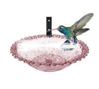 Tuxxjzm Baño para pájaros | Baño para pájaros de 9 Pulgadas para Montaje en Pared, Lavabo de Agua Colgante, Estatua de de Animales, Resistente a la Intemperie para Patio, balcón, Patio, Patio