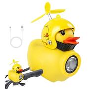 Tuxxjzm Bell Moto | Manillar de ciclismo Duck Horn - Cuerno de pitido para moto con luz para niños y adultos que van en bicicleta al aire libre