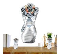 Tuxxjzm Bola Disco Plateada, Adornos de Bola Disco | Bolas Disco Espejo con Diseño de Cuerpo Femenino,Adornos de Decoración de Oficina, Decoraciones de Fiesta Disco, Escultura de Hada Modelo