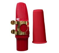 Tuxxjzm Boquilla para saxofón alto, boquilla de instrumento de viento de madera con ligadura y tapa, desarrollador de sonido para principiantes, estudiantes, músicos