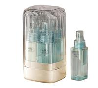 Tuxxjzm Botellas de viaje para cosméticos, contenedores de viaje para champú, 4 unidades, dispensador de artículos de tocador, transparentes, vacías, compactas, para champú, acondicionador, loción,