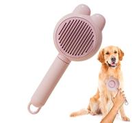 Tuxxjzm Cepillo para mascotas - Herramienta de depilación de mascotas, cepillo para gatos con botón de liberación, cepillo de aseo para gatos, peine para gatos para gatitos que elimina el pelo suelto