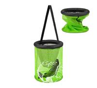 Tuxxjzm Cesta de Pescado, Red Plegable para Captura Viva, portátil, de Malla, Jaula para cangrejos de río, bagre, Agua Salada, Agua Dulce, con Mosca, almejas, cangrejos