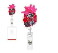 Tuxxjzm Clip de soporte para tarjetas de identificación, soporte para tarjetas de nombre, gancho retráctil para juguetes de batido de órganos, clip retráctil para hospitales, conferencias, enfermeras