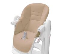 Tuxxjzm Cojín para silla alta de bebé, almohadilla transpirable, piel sintética y esponja, beige, 6-36 meses, asiento de bebé, cómodas fundas de asiento para Peg Perego Tatamia