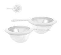 Tuxxjzm Colador de jugo, colador de yogur - Colador de cocina de malla ultra fina 120/200,Cuchara de filtro de malla fina, juego de herramientas de cocina de 2 piezas para leche de soja, café,