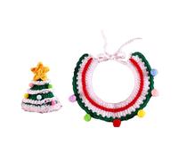 Tuxxjzm Collar y sombrero de punto para mascotas, gorro de punto de gato de Navidad, accesorios acogedores y hermosos para gatos adultos, perros pequeños, conejos, schnauzers, bichón frise
