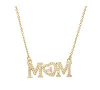 Tuxxjzm Collares para mamá - Collar de corazón con circonita para madres | Chapado en oro de 18 quilates que no se deslustra, accesorios de joyería de cadena de piedras preciosas para mujer, Refer to