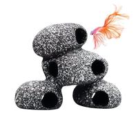 Tuxxjzm Cueva para pecera - Decoración estética de de Refugio, Cueva de Peces para Acuario, para camarones, Agua Dulce, Agua Salada, terrario, Reptil Serpiente