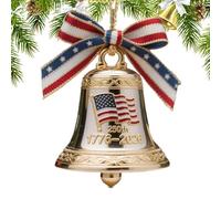 Tuxxjzm de Navidad de Campana, patriótico Colgante para Vacaciones, 1776-2026 250th America's Founding Keepsake Bell para árbol de Navidad, Mantel, Puerta, Ventana, Corona, día