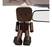 Tuxxjzm Decoración de Tablero de Madera para Coche, Tablero de Instrumentos de Madera, Figura Humana, Divertida Escultura de exhibición de función de difusor de para Viajes, Viajes por