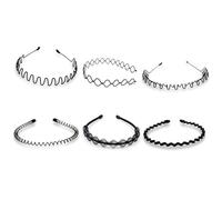Tuxxjzm Diadema ondulada - HairBands Bandas para hombre,HairBand para hombre Banda de mujer Bandas onduladas unisex para mujer Diadema de pelo para hombre