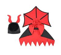 Tuxxjzm Disfraz de Vampiro para Perros, Capa para Cosplay, Capa y Sombrero de Vampiro de Gato, Ropa de Bruja para Perros pequeños y medianos, Gatos, Cachorros, Disfraz de para Cosplay de