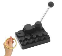 Tuxxjzm Doblador de anillos para hacer joyas, fabricante de anillos de cuchara, molde ajustable para envolver alambre, metal, abalorios, manualidades, pulseras