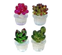 Tuxxjzm en Maceta simulada, Cactus simulado - Falsas suculentas Coloridas - Pequeños Artificiales, Multicolor para la decoración de la Mesa, Falsas Flores claras y Creativas para el Lugar