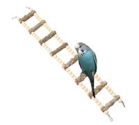 Tuxxjzm Escalera oscilante para loros, escalera de madera para pájaros, pinzones masticables, juguetes para mascotas, poste de descanso para desarrollar la inteligencia