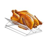 Tuxxjzm Estante para, accesorios ajustables de acero inoxidable, inserto de bandeja para horno, para, cerdo, chuleta, carne de res, hornear, enfriar, camping, barbacoa, parrilla, Acción de