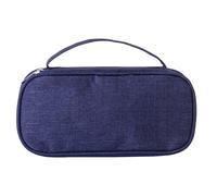 Tuxxjzm Estuche, estuche - Estuche para bolígrafos de gran capacidad con asa - Robusta bolsa de maquillaje de papelería para oficina Estuche fijo para guardar objetos, azul navy, Fare riferimento alla