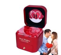 Tuxxjzm Estuche para anillos con caja para anillos con 9 anillos eternos. Estuche para collar, expositor de joyas, joyero, propuesta, boda