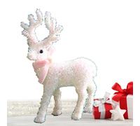 Tuxxjzm Figuras de de Navidad, Escultura de Reno Brillante, Bufanda para decoración de Estante de Navidad, para Vacaciones, hogar, Porche, Patio, Ventana, Halloween