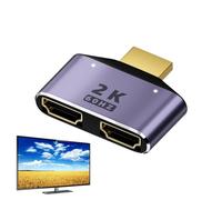 Tuxxjzm HD macho a doble hembra, divisor HD de 2 vías 1 entrada 2 salidas, adaptador doble HD - Adaptador doble HD, HD 1 entrada 2 salidas, divisor de cable HD 1 entrada 2 salidas, 1080P para juegos
