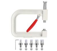 Tuxxjzm Herramienta de ajuste de perlas, máquina de diamantes de imitación de perlas de prensa a mano, aplicador de remache hecho a mano, fijación para joyería, ropa, decoración, boda, fiesta, bolso