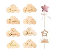 Tuxxjzm Hitos para bebés, tarjetas de fotos de hitos para bebés, hitos mensuales, discos marcadores, tarjetas de crecimiento para bebés, multifuncionales, exquisitas para el día del niño, Pascua