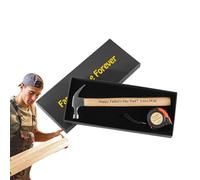 Tuxxjzm Juego de cinta métrica para papá, y cinta métrica, con mango de madera grabado, mango de madera para el día del padre, cinta para medir el tamaño, juego de herramientas