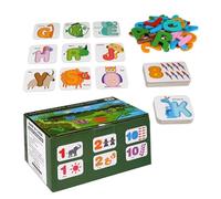 Tuxxjzm Juegos de ortografía, Juegos de Palabras visuales | de combinación de Tabla con Motivos Animales, de Palabras visuales a Juego, reconocimiento de Letras, Juguete para