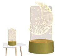 Tuxxjzm Lámpara de dormitorio, lámpara de mesa de acrílico - Lámpara luminosa estética de mesa lindas Luz nocturna | Lámpara de noche regulable colores cambiantes, para