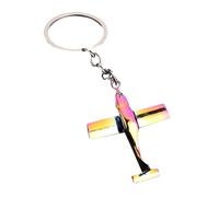 Tuxxjzm Llavero de avión | Llavero de avión antipérdida, llavero de metal modelo 3D, llavero con colgante para bolsa, entusiastas de la aviación, piloto, cumpleaños, Navidad, aviación, graduación, X