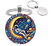 Tuxxjzm Llavero espacial de astronautas, colgante colorido para niños, hombres y mujeres