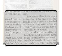 Tuxxjzm Lupa de lectura para libros, lupa lateral para leer, lupa grande multifuncional de 3 aumentos: lupa lateral fácil de usar, lupa transparente para texto y menús