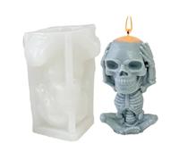 Tuxxjzm Molde de silicona con forma de calavera, herramienta decorativa para hacer figuritas coleccionables para decoración del hogar, decoración del hogar, herramienta de fabricación de velas para