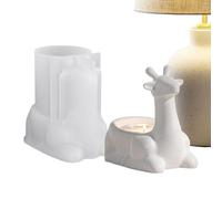 Tuxxjzm Moldes de silicona para hormigón, moldes de aromaterapia de ciervos navideños para hacer velas | Ayuda multiusos para hacer manualidades para yeso, arcilla, cera, cemento, proyectos creativos