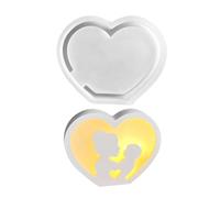 Tuxxjzm Moldes en forma de corazón, molde de silicona para el día de la madre, artesanía en forma de corazón de alimenticio para mujeres, amigas, decoración del hogar, fiestas de cumpleaños