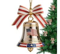 Tuxxjzm patriótico de Campana de Estados Unidos 250 | patriótico Colgante para Vacaciones | 1776-2026 250th America's Founding Keepsake Bell para árbol de Navidad, Mantel, Puerta