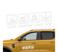 Tuxxjzm - Pegatinas decorativas para coche, decoración de calcomanías para coche, diseño de Love CAMPING LOVE LIFE Pegatinas impermeables para parachoques de vehículos, pegatinas decorativas para