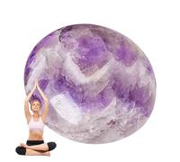 Tuxxjzm Piedra de palma | Piedras de palma de amatista para masaje, cristales de piedra preciosa pulida de para decoración del hogar, alivio del estrés y meditación