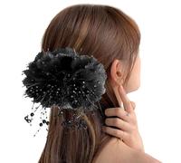 Tuxxjzm Pinza para el con flores hawaianas, antideslizante, perlas, borlas, brotes, horquillas, accesorios para el cabello, accesorios para el cabello, clip de flores falsas para playa,