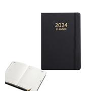 Tuxxjzm Planificador de agenda 2024, planificador diario 2024 | Libro del planificador | Planificador de agenda mensual semanal 2024, cuaderno de planificación de calendario para horarios