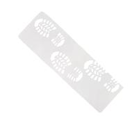 Tuxxjzm Plantilla de huella de Navidad, plantilla de Papá Noel con botas pequeñas, plantillas de pintura de pies de Papá Noel, caminos de Navidad con plantillas de huellas de Papá Noel para suelo,