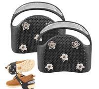 Tuxxjzm - Puntas de raqueta de nieve, puntas de zapatos para nieve, tacos de hielo antideslizantes de acero inoxidable para zapatos de nieve | crampones de nieve con asas de escalada de 5