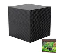 Tuxxjzm Purificación de agua de pellets de carbón activado, cubo purificador de agua ecológico, filtro de cubo de acuario, filtro de agua de carbón activado reutilizable con estructura de panal para
