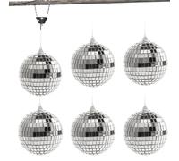 Tuxxjzm - Reflector de bola de discoteca, decoración de bolas de discoteca decorativa reflectante, decoración de cortinas de forma esférica para club, festival, boda, representación en escenario,