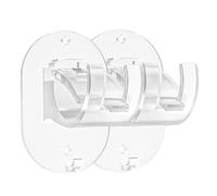 Tuxxjzm Soportes de barras de cortina,Soportes para barras de cortina | Soportes de cortina de 2 piezas sin taladrar,Soporte de cortina autoadhesivo, ganchos de soporte de barra, percha de soporte