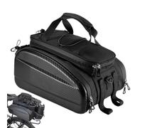 Tuxxjzm Trasera para Bicicleta, maletín de Ciclismo, de Asiento Trasero expandible con Reflector y Correa para el Hombro para Viajes al Aire Libre