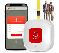 Tuya - Alarmas personales inteligentes WiFi para ancianos, botón de pánico inalámbrico para emergencias, botón de llamada de alarma para ancianos, soporta Wi-Fi de 2.4 GHz, sin cargos, alarma de