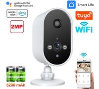 Tuya Cámara IP WiFi 2MP IP65 Inalámbrica con Batería PIR Audio Bidireccional