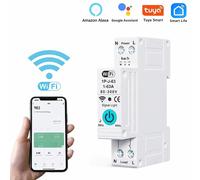 Tuya Contador de Energía Smart WiFi Monofásico 63A para Carril DIN Alexa Google